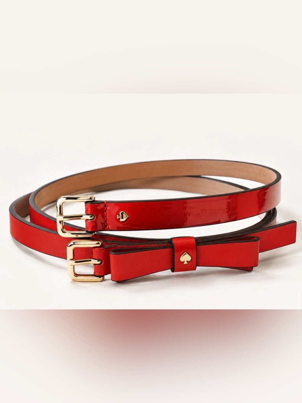 Kate Spade Orange Bow Accent Belt Set Size Medium